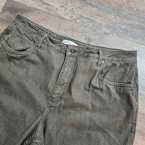 Coldwater Creek Jeans Womens Green Denim Plus Size 16 High Rise Ankle Casual - Picture 3 of 12